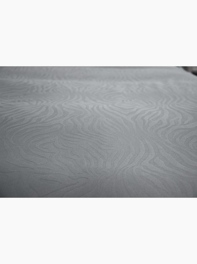 Parure de Lit Microfibre Frappée – Gris Gris - Kiabi