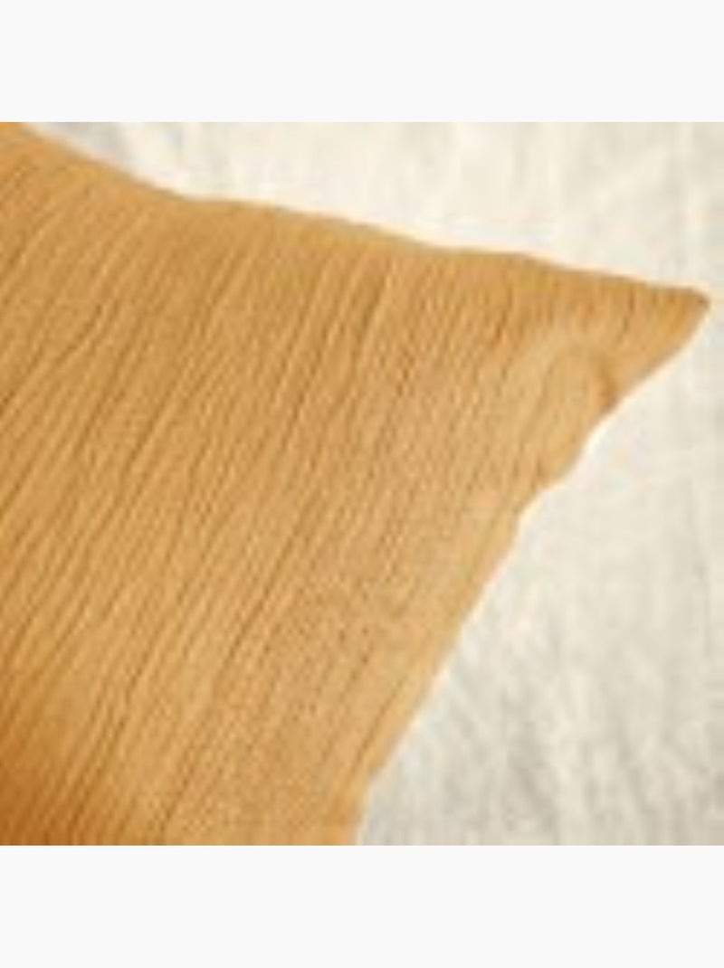 Parure de Lit Microfibre Gaufrée & Lavée Bicolore Jaune - Kiabi