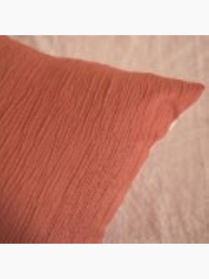 Parure de Lit Microfibre Gaufrée & Lavée Bicolore Orange - Kiabi