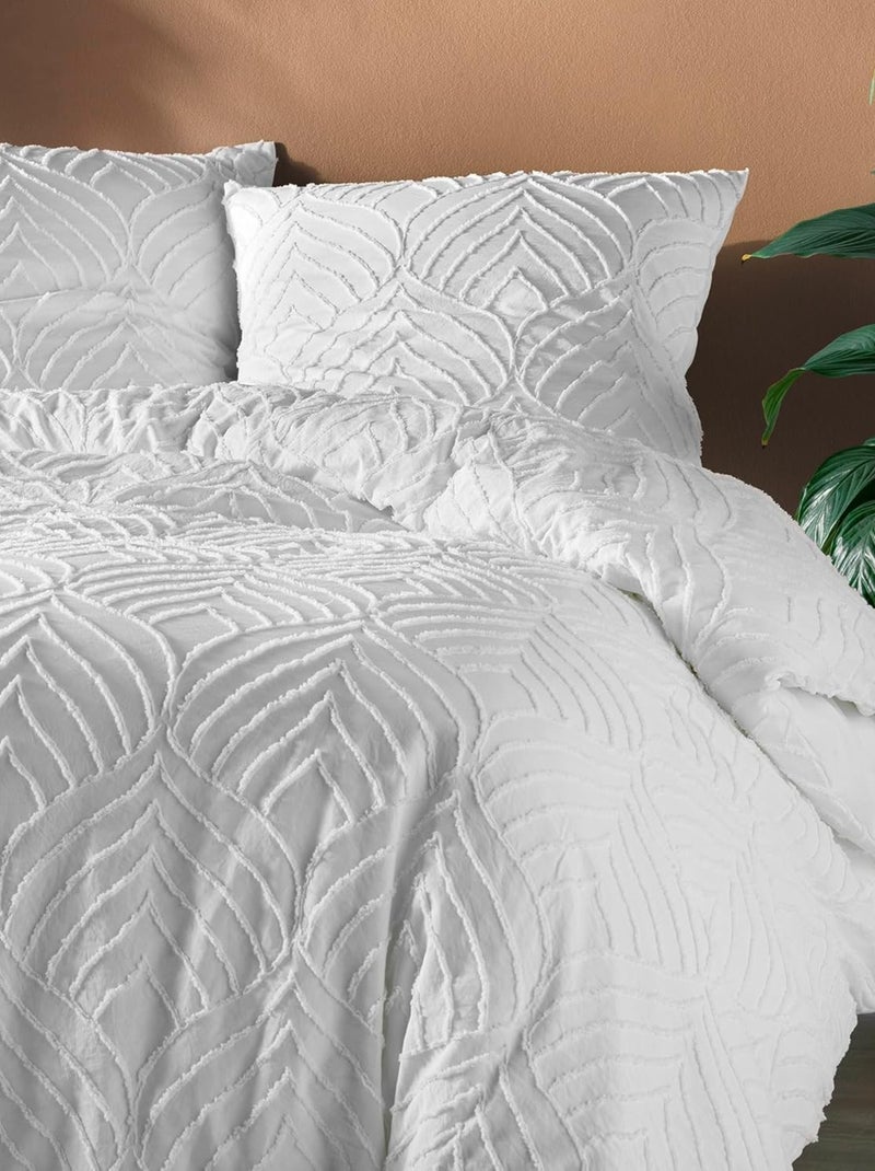 Parure de lit Microfibre Heltie PROMO LINGE Blanc - Kiabi