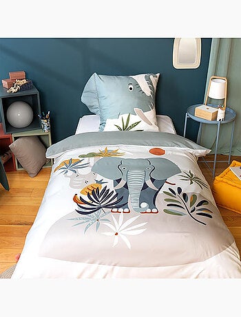 Parure de lit microfibre imprimé ELEPH
