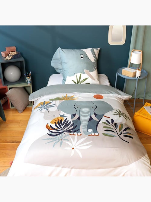 Parure de lit microfibre imprimé ELEPH - Kiabi