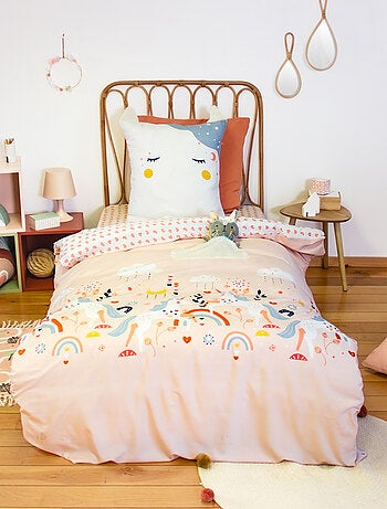 Parure de lit microfibre imprimé FEERIQUE