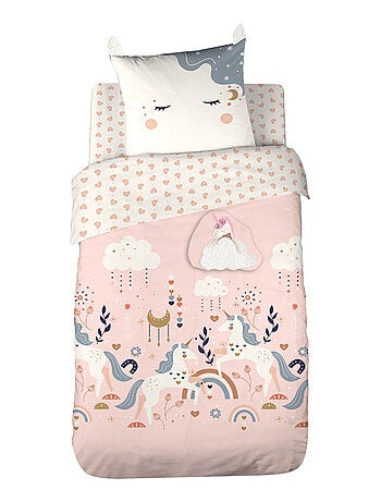 Parure de lit microfibre imprimé FEERIQUE