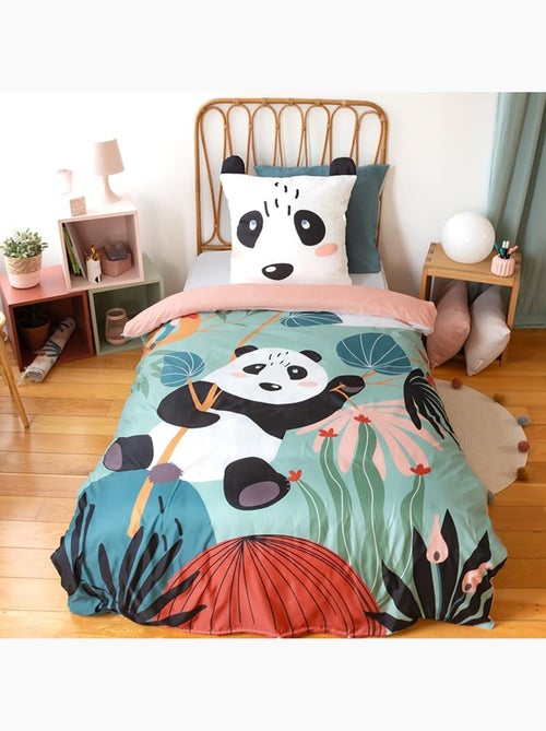 Parure de lit microfibre imprimé PANDA - Kiabi Parure de lit microfibre imprimé PANDA - Kiabi