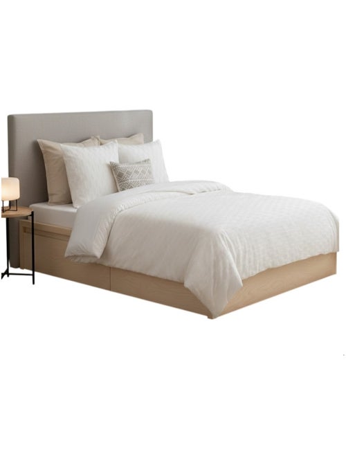 Parure de lit microfibre jacquard - Kiabi