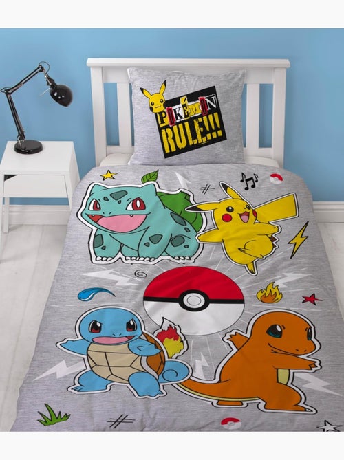 Parure de lit microfibre lyo pokemon - Kiabi