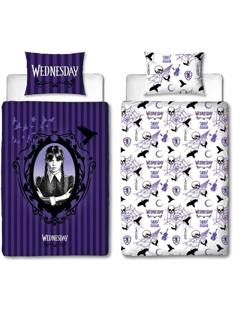 Parure de lit Microfibre LYO Wednesday Noir - Kiabi
