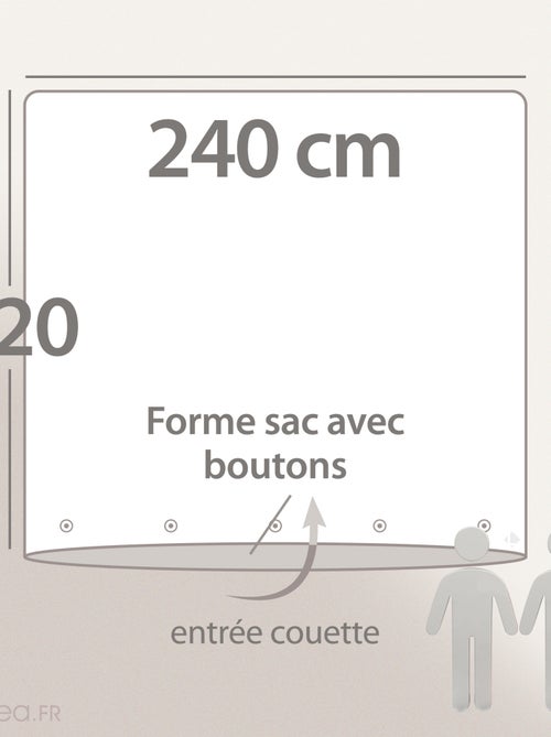 Parure de lit microfibre PLIS - Kiabi
