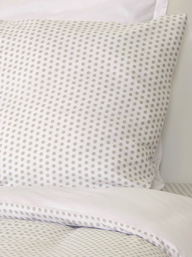 Parure de lit microfibre POIS Gris - Kiabi