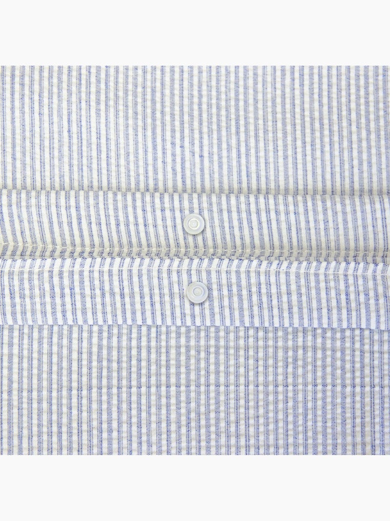 Parure de lit microfibre rayures bleu Lanna Bleu - Kiabi
