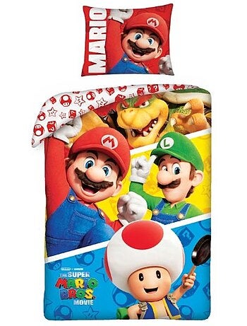 Parure de lit microfibre réversible 140x200 - SUPER MARIO