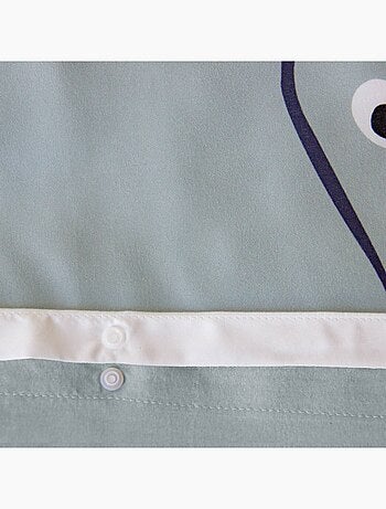 Parure de lit microfibre réversible imprimé éléphant 1 place 140x200cm Marceau