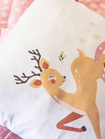 Parure de lit microfibre réversible imprimé forêt enchantée 1 place 140 x 200cm Lise