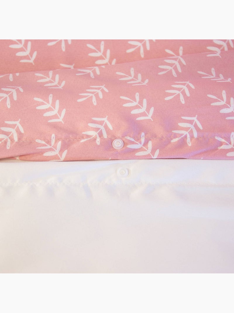 Parure de lit microfibre réversible imprimé forêt enchantée 1 place 140 x 200cm lise Rose/Blanc - Kiabi