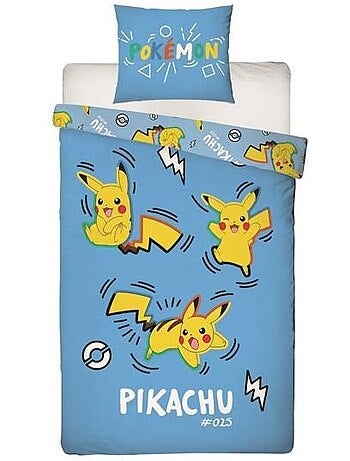 Parure de lit microfibre réversible Pikachu - POKEMON