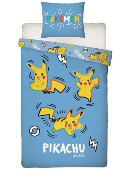 Parure de lit microfibre réversible Pikachu - POKEMON - Kiabi