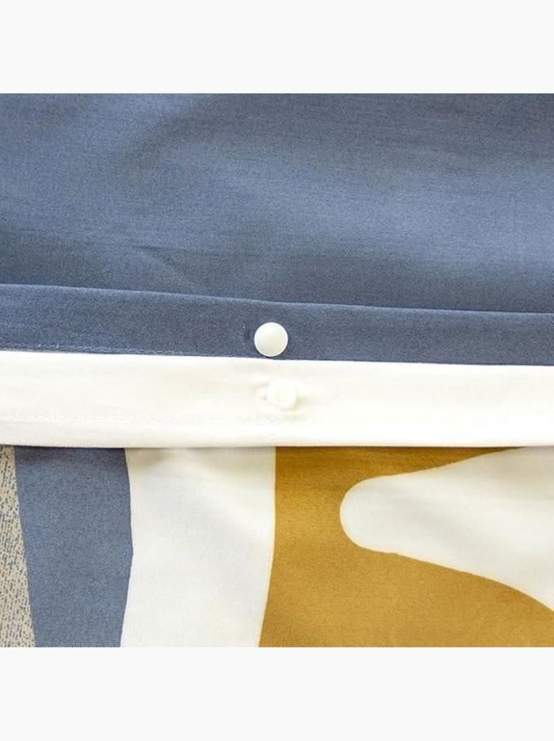 Parure de lit microfibre scandinave réversible - 3 pièces Bleu - Kiabi