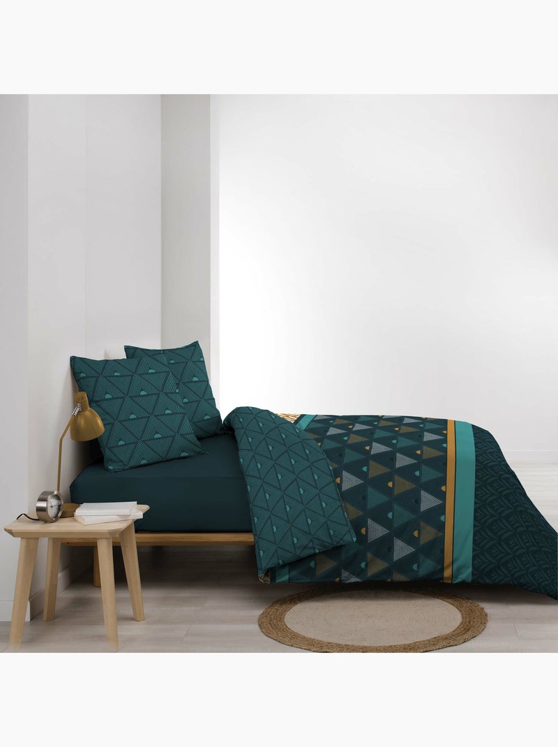 Parure de lit Microfibre Triade Douceur d'Intérieur Vert - Kiabi