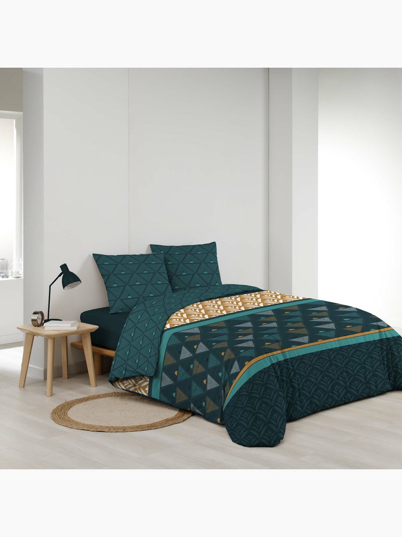 Parure de lit Microfibre Triade Douceur d'Intérieur Vert - Kiabi