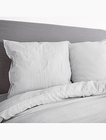 Parure de lit microfibre unie - 3 pièces