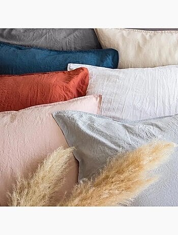 Parure de lit microfibre unie - 3 pièces