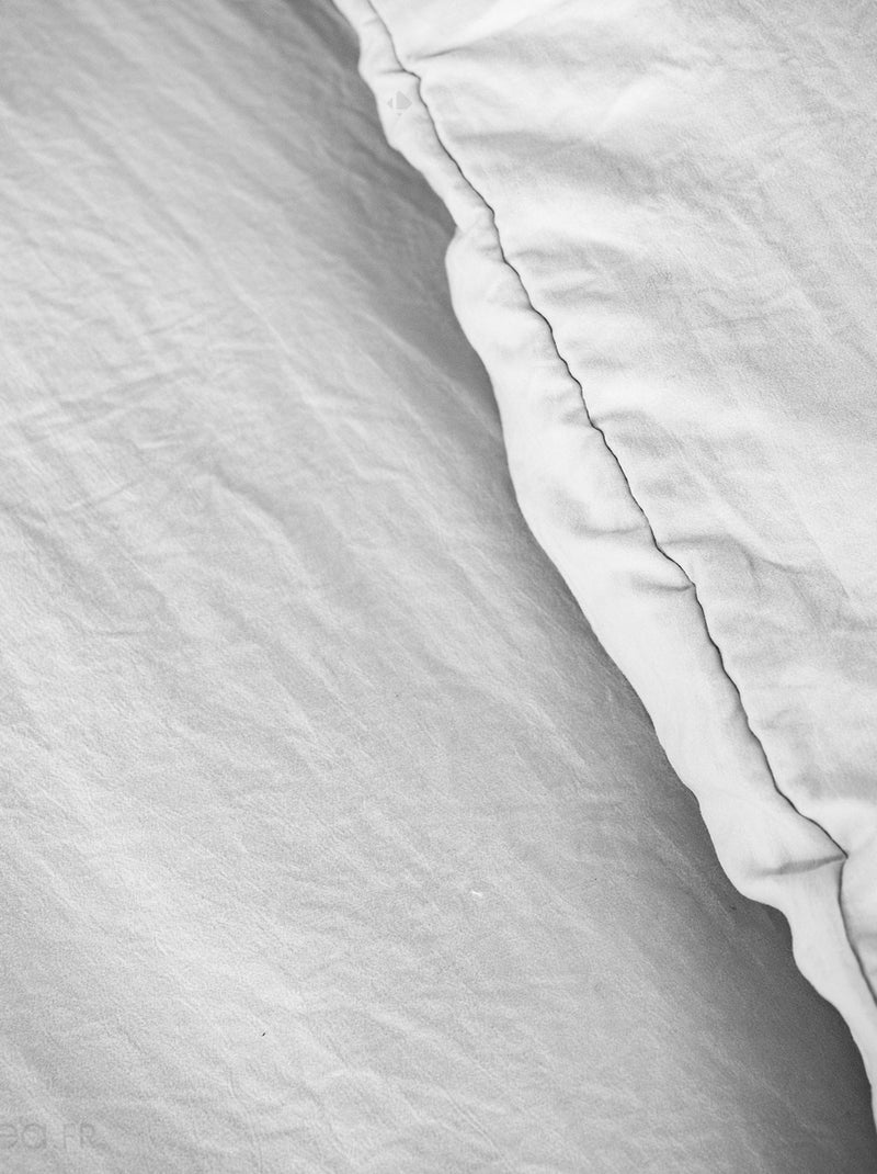 Parure de lit MILA micro lavée polyester Gris perle - Kiabi