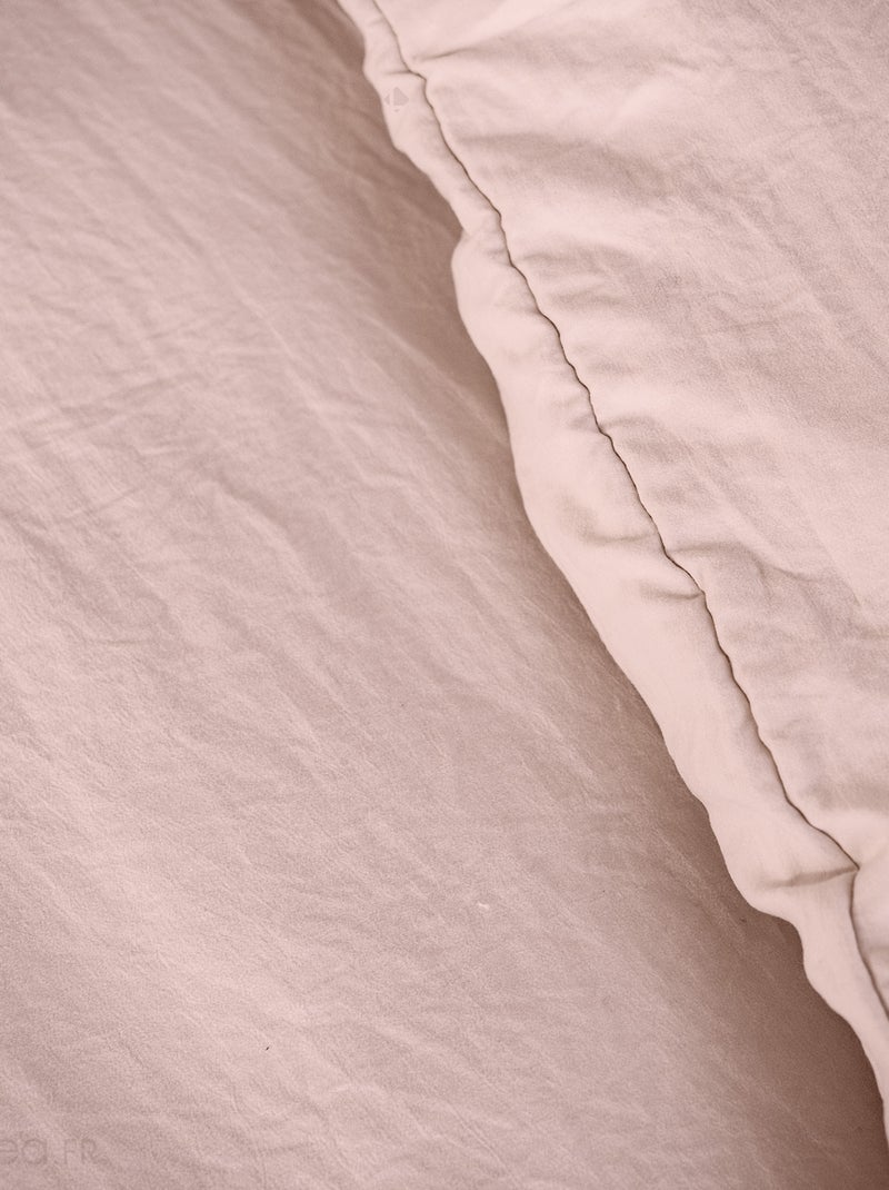 Parure de lit MILA micro lavée polyester Rose clair - Kiabi