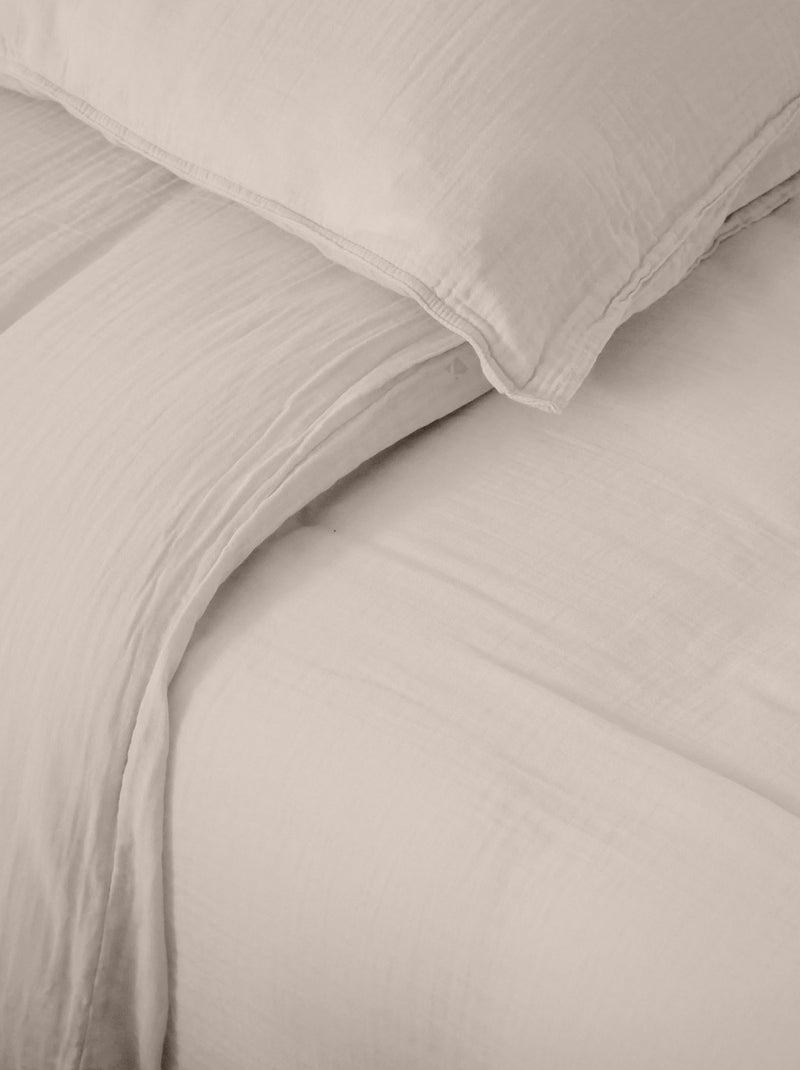 Parure de lit MILOS coton Taie 50x70 cm Blanc cassé - Kiabi