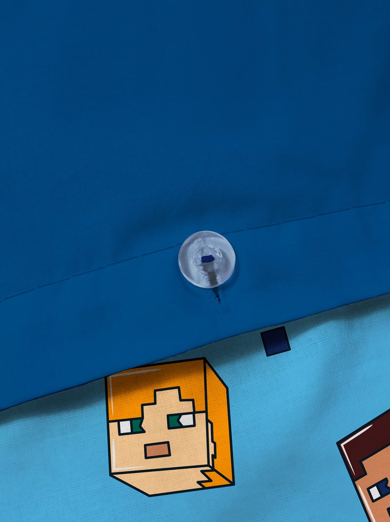 Parure de lit 'Minecraft' - 1 personne Bleu - Kiabi