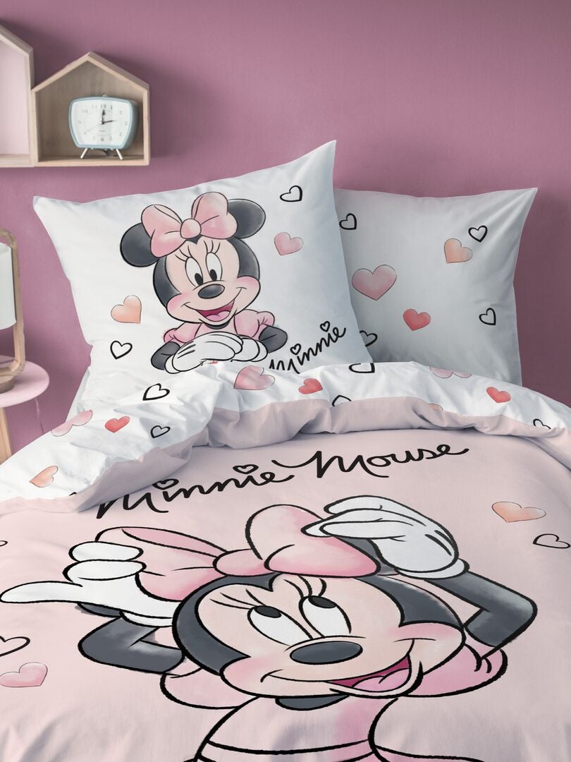 Parure de lit 'Minnie' - 1 personne Rose - Kiabi