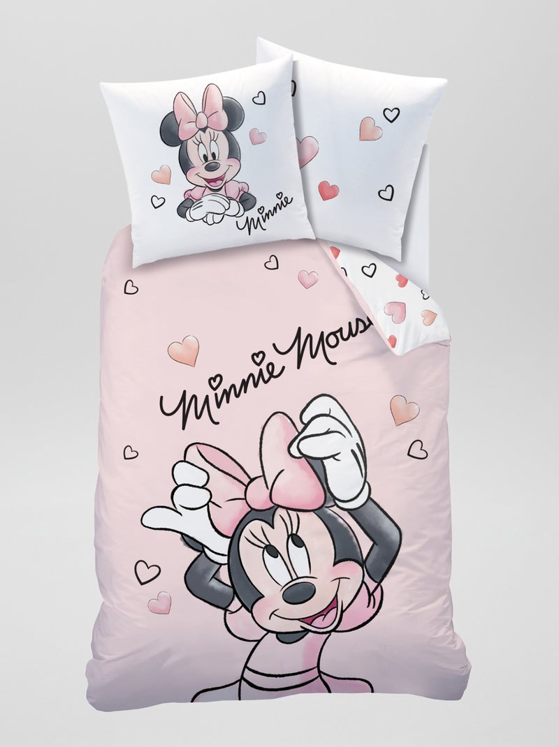 Parure de lit 'Minnie' - 1 personne Rose - Kiabi