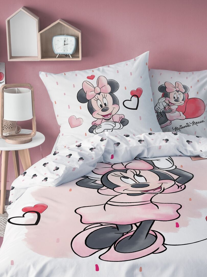 Parure de lit 'Minnie' - 1 personne - Rose - Kiabi - 35.00€