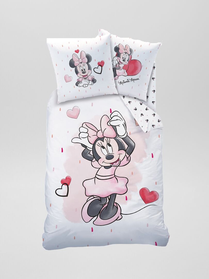 Parure de lit 'Minnie' - 1 personne - Rose - Kiabi - 30.00€
