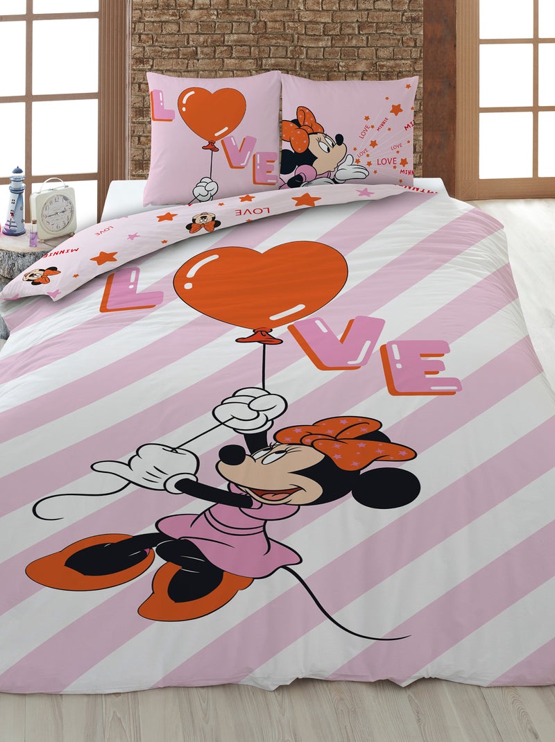 Parure de lit 'Minnie' - 1 personne Rose - Kiabi