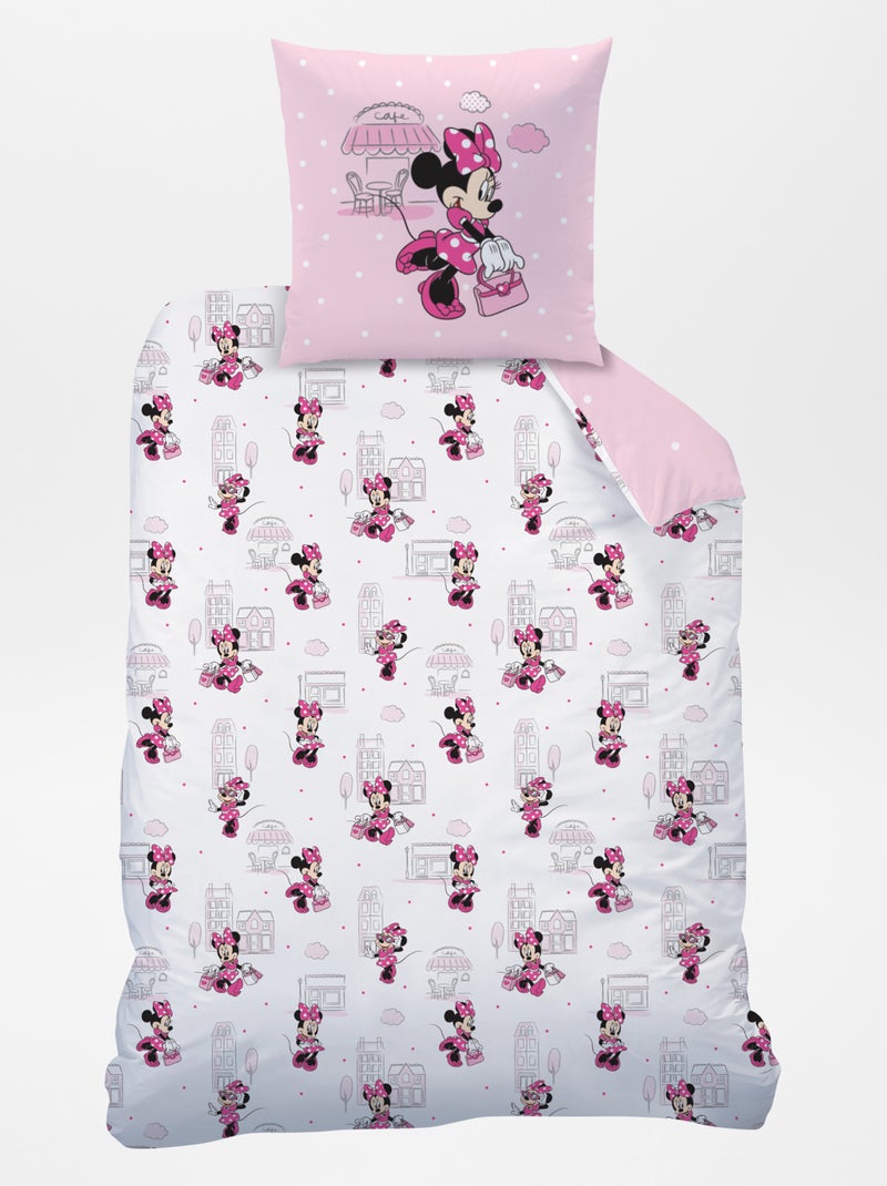 Parure de lit 'Minnie' - 1 personne Rose - Kiabi