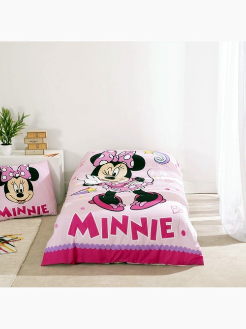 Parure de Lit Minnie Disney Enfant, 100% Coton Oeko-Tex, Lit 1 place, LOVELY - Kiabi