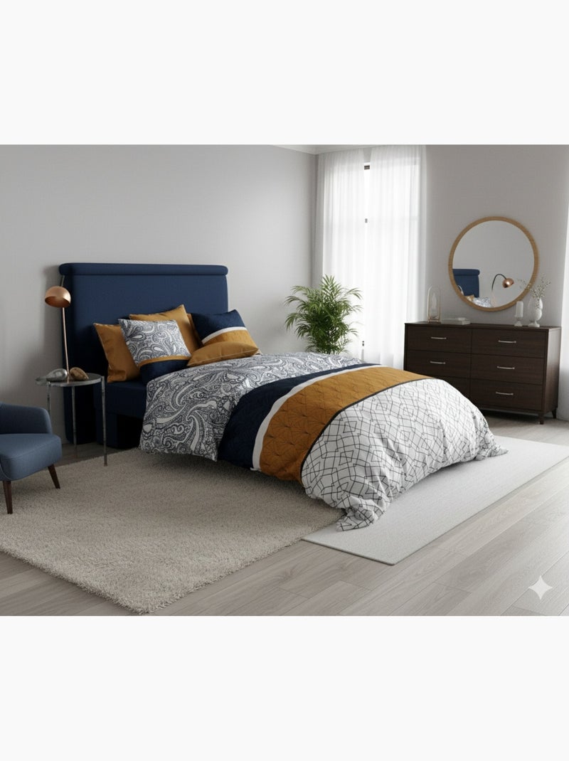 Parure de lit Moderne line Bleu - Kiabi