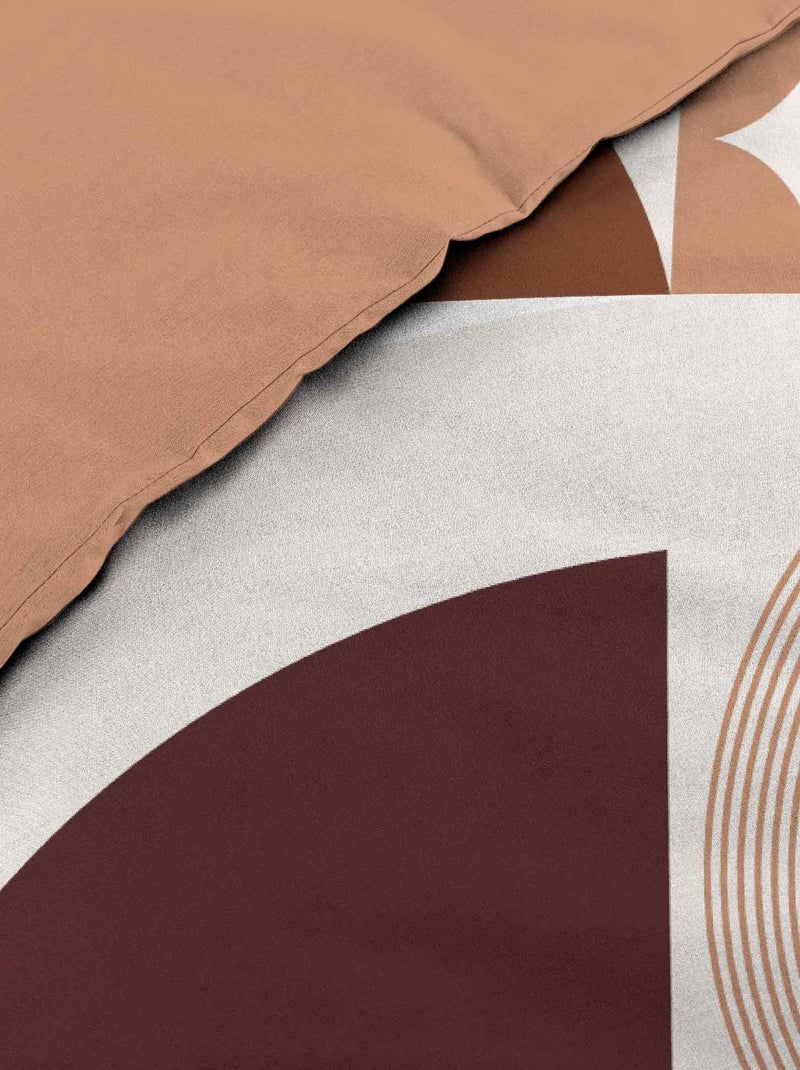 Parure de lit Motif géométrique terracotta Marron - Kiabi