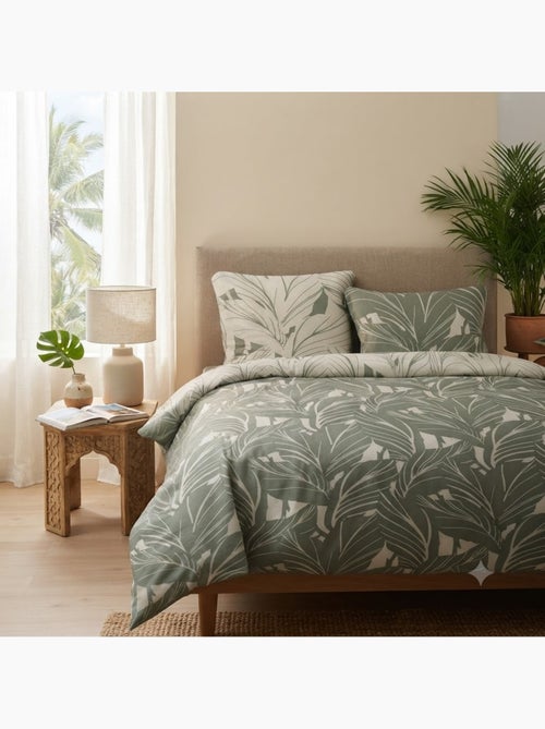 Parure de lit motif tropical - Kiabi