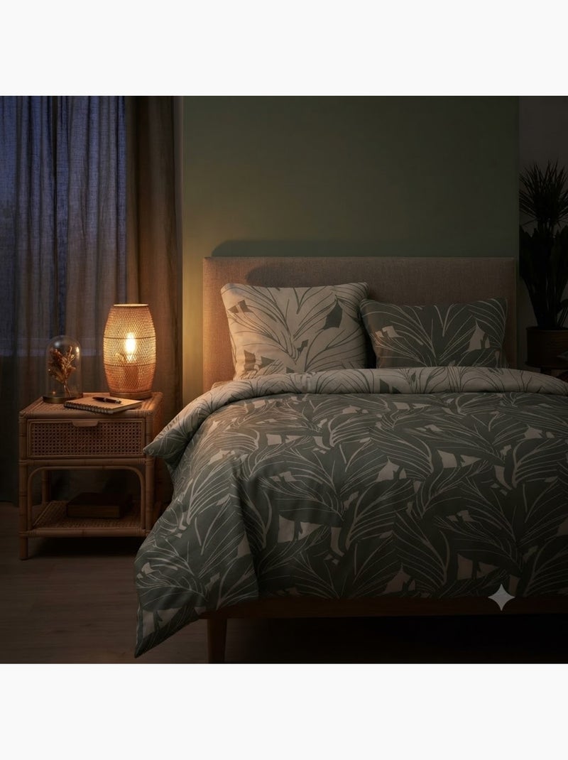 Parure de lit motif tropical Vert - Kiabi