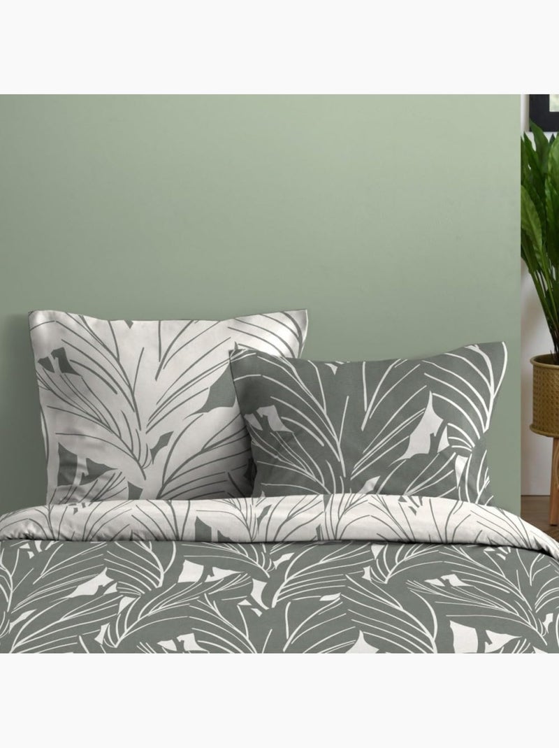 Parure de lit motif tropical Vert - Kiabi