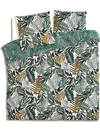 Parure de lit imprimée en coton vegetal marin