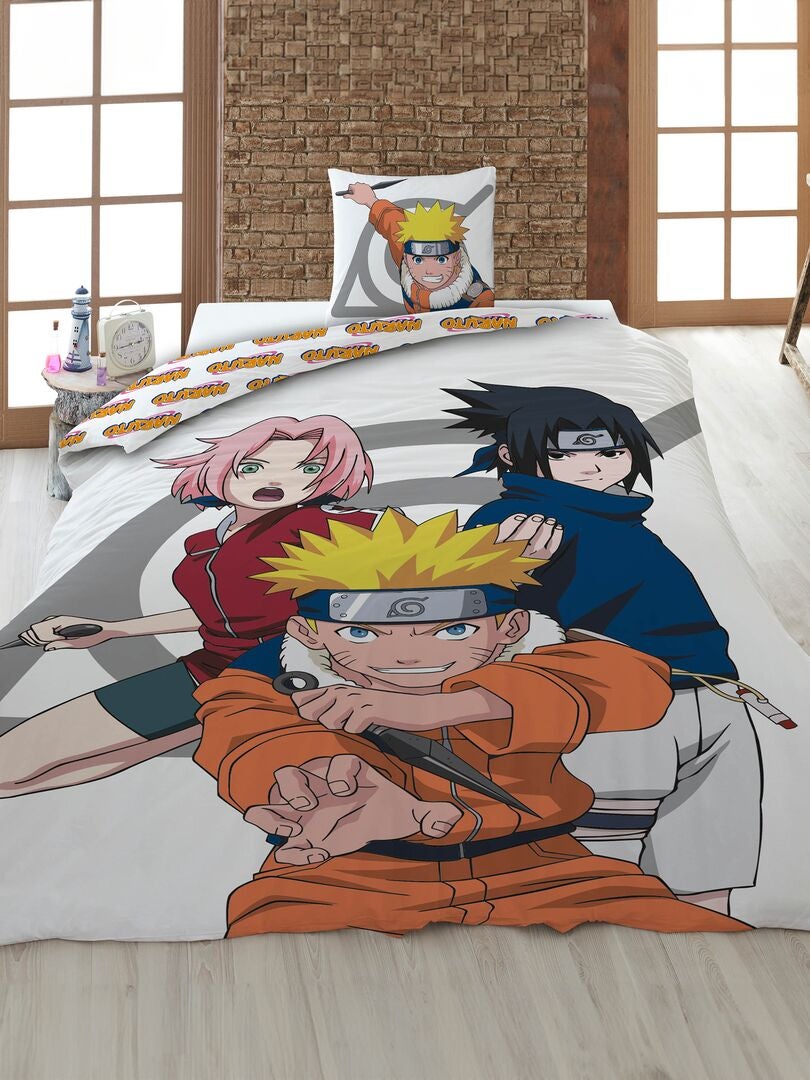 Parure de lit 'Naruto' - 1 personne Blanc - Kiabi