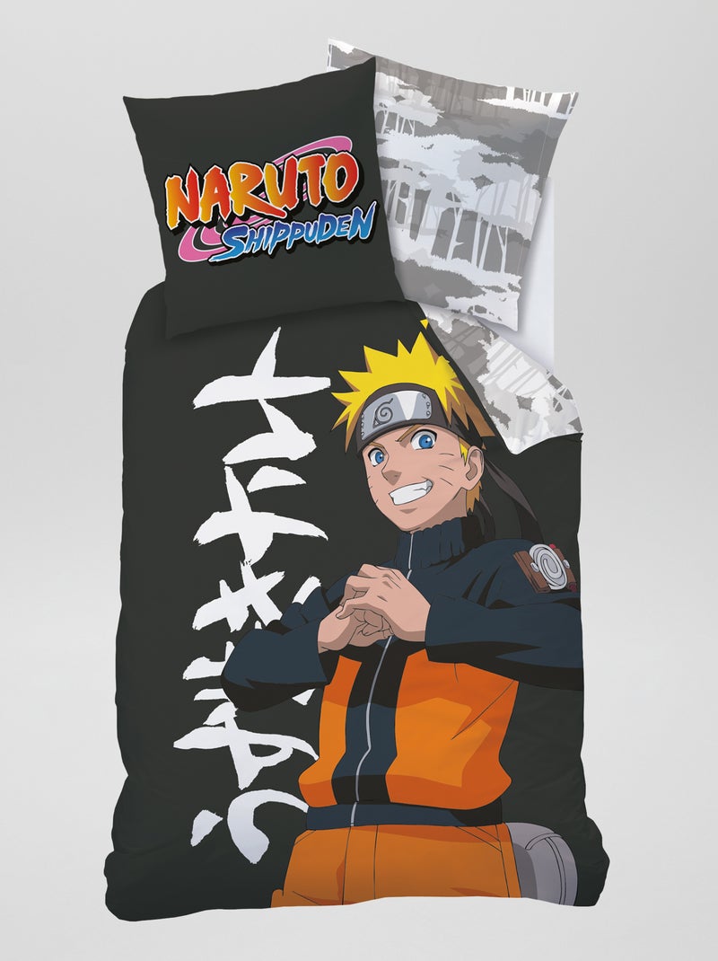 Parure de lit 'Naruto' - 1 personne Orange/Gris - Kiabi