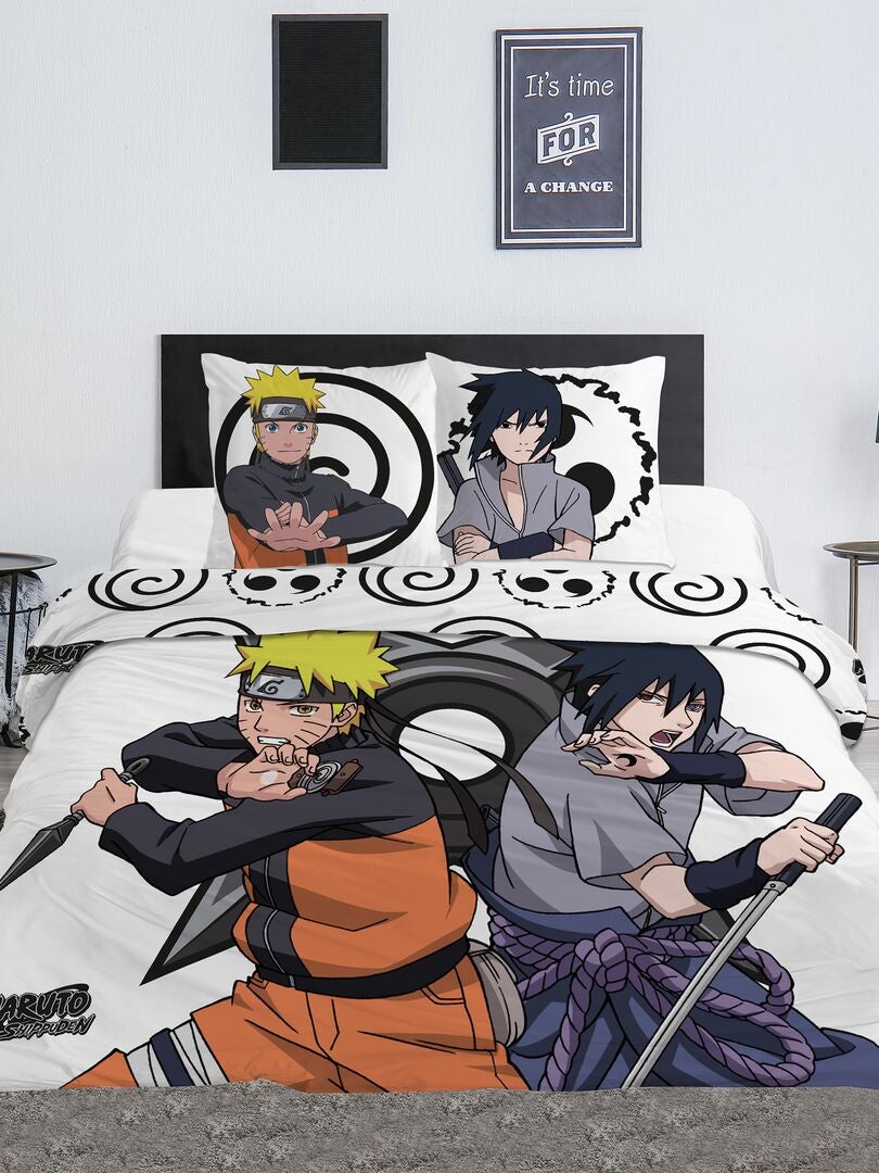 Parure de lit 'Naruto' - 2 personnes Bleu/orange - Kiabi