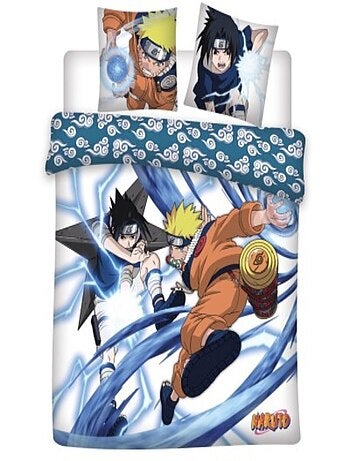Parure de Lit Naruto – Housse de Couette Réversible 240x220 cm + 2 Taies d'oreiller 65x65 cm