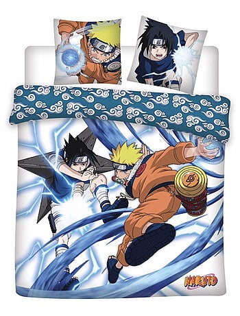 Parure de Lit Naruto – Housse de Couette Réversible 240x220 cm + 2 Taies d'oreiller 65x65 cm