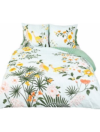 Parure de lit NATURE Tropical – 100% coton 57 fils/cm²