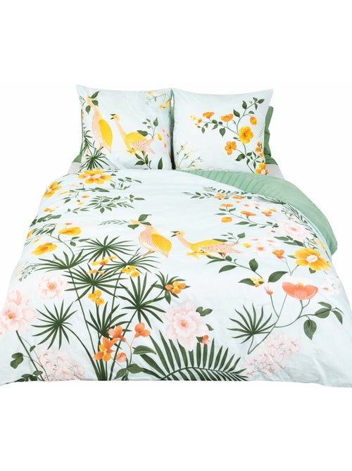 Parure de lit NATURE Tropical – 100% coton 57 fils/cm² - Kiabi